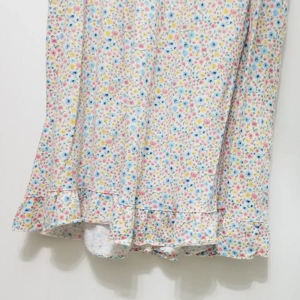 floral buttoning nightgown with lace - Picture 5 of 8